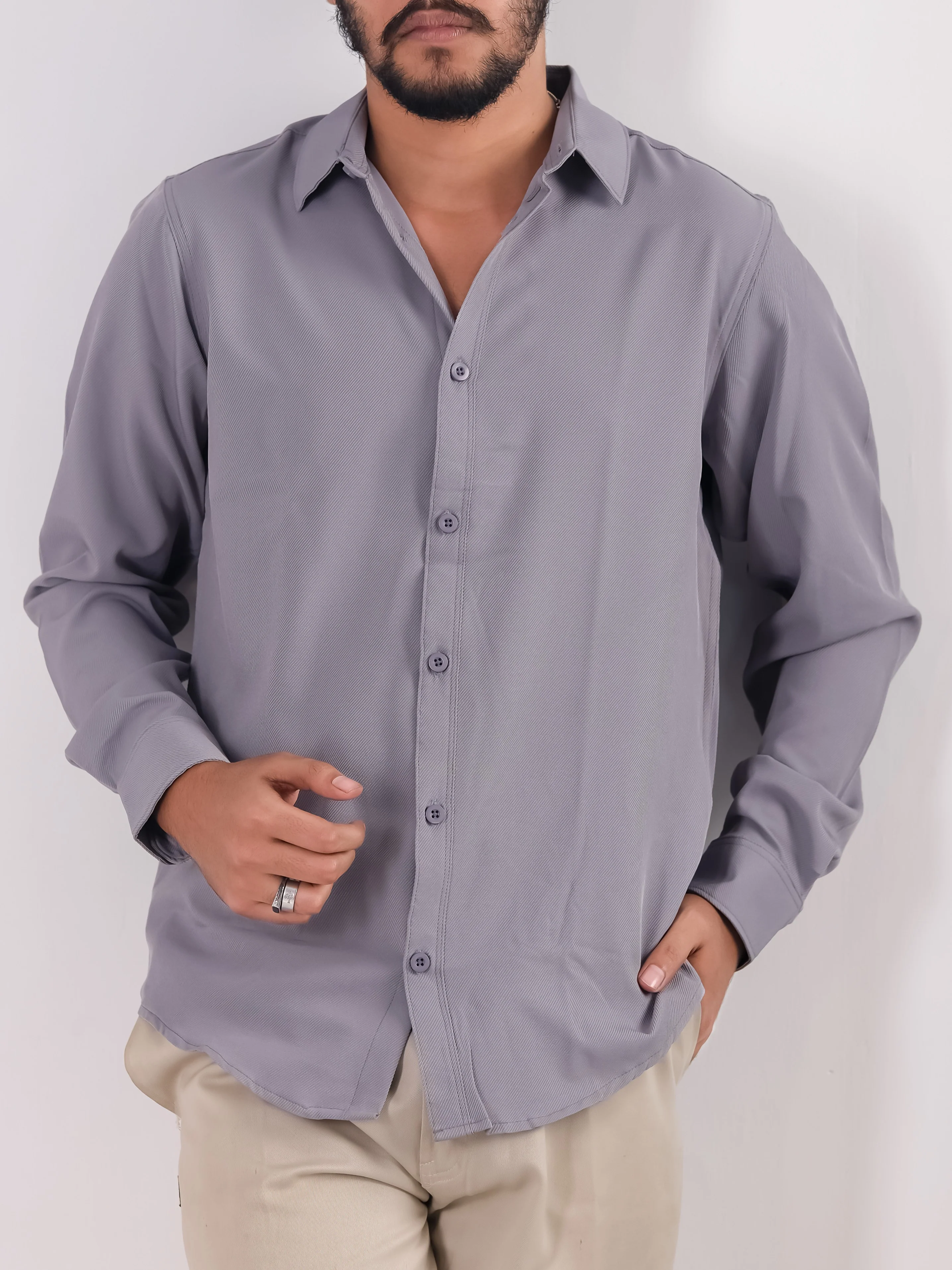 Cherry Cotton Shirt – Ash - Image 2